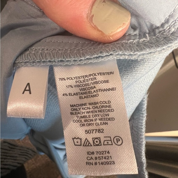 LOFT NWOT Light Blue Marisa Fit Tie Belt Career Office Wardrobe Staple Size 8P - Picture 13 of 14